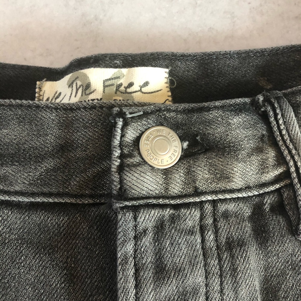 Free People Good Vibrations Fray Hem Denim Shorts - Picture 3 of 7